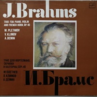 Melodiya : Pletnev - Brahms Trio